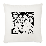 Löwe Sofakissen mit Füllung 44 x 44 cm - Naturweiß