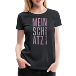 Schatz Valentinstag Frauen Premium T-Shirt - Schwarz