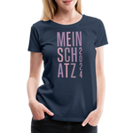 Schatz Valentinstag Frauen Premium T-Shirt - Navy