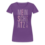 Schatz Valentinstag Frauen Premium T-Shirt - Lila