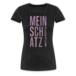 Schatz Valentinstag Frauen Premium T-Shirt - Anthrazit