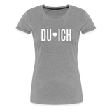 Du & Ich Frauen Premium T-Shirt - Grau meliert