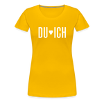 Du & Ich Frauen Premium T-Shirt - Sonnengelb