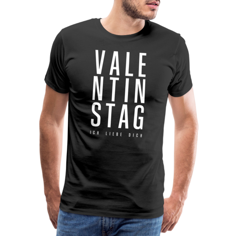 Valentinstag Männer Premium T-Shirt - Schwarz