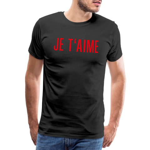 JE T´AIME Männer Premium T-Shirt - Schwarz