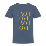 Love Kinder Premium T-Shirt - Blau meliert
