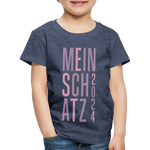 Schatz Kinder Premium T-Shirt - Blau meliert