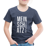 Schatz Kinder Premium T-Shirt - Blau meliert
