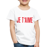 JE T´Aime Kinder Premium T-Shirt - weiß