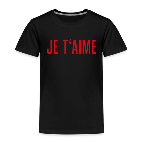 JE T´Aime Kinder Premium T-Shirt - Schwarz