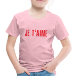 JE T´Aime Kinder Premium T-Shirt - Hellrosa