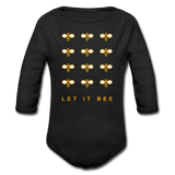 Let It Bee Baby Bio-Langarm-Body - Schwarz