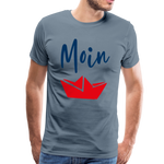Moin Männer Premium T-Shirt - Blaugrau