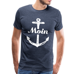 Moin Männer Premium T-Shirt - Blau meliert