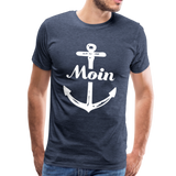 Moin Männer Premium T-Shirt - Blau meliert