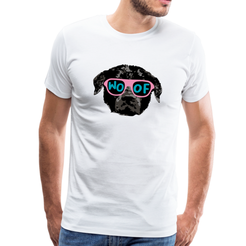 Hund Woof Männer Premium T-Shirt - Weiß