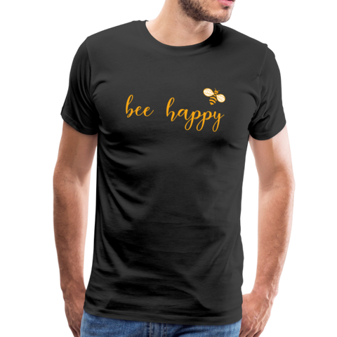 Bee Happy Männer Premium T-Shirt - Schwarz