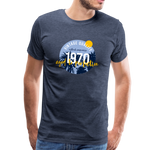 1970 Männer Premium T-Shirt - Blau meliert