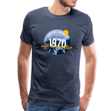 1970 Männer Premium T-Shirt - Blau meliert