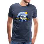 1981 Männer Premium T-Shirt - Blau meliert