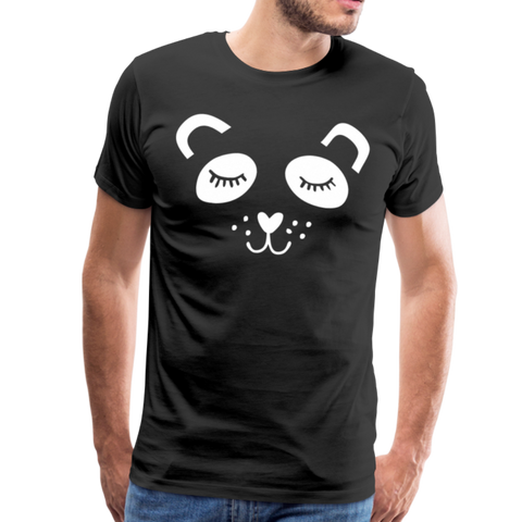 Panda Männer Premium T-Shirt - Schwarz