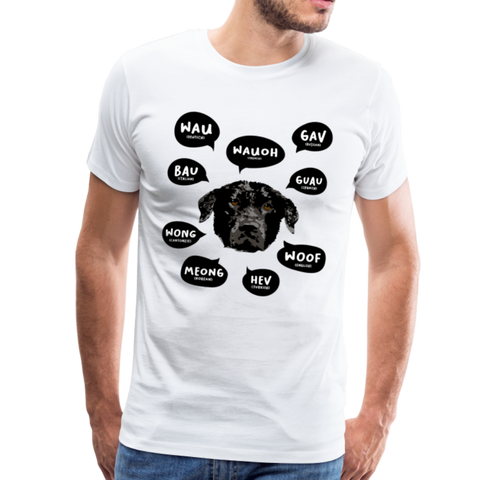 Hundesprache Männer Premium T-Shirt - Weiß