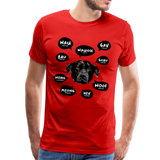 Hundesprache Männer Premium T-Shirt - Rot