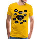 Hundesprache Männer Premium T-Shirt - Sonnengelb