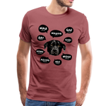 Hundesprache Männer Premium T-Shirt - washed Burgundy