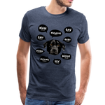 Hundesprache Männer Premium T-Shirt - Blau meliert