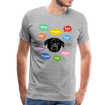 Hundesprache Männer Premium T-Shirt - Grau meliert