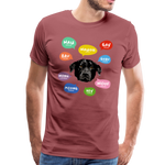 Hundesprache Männer Premium T-Shirt - washed Burgundy