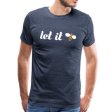 Let It Bee Männer Premium T-Shirt - Blau meliert