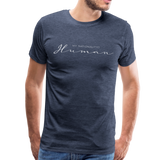 Human Männer Premium T-Shirt - Blau meliert
