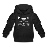 Katze Kinder Premium Hoodie - Schwarz