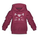 Katze Kinder Premium Hoodie - Bordeaux