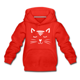 Katze Kinder Premium Hoodie - Rot
