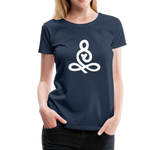 Yoga Frauen Premium T-Shirt - Navy