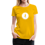 Yoga Frauen Premium T-Shirt - Sonnengelb