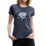 1971 Frauen Premium T-Shirt - Blau meliert