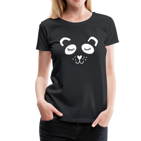 Panda Frauen Premium T-Shirt - Schwarz