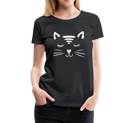 Katze Frauen Premium T-Shirt - Schwarz