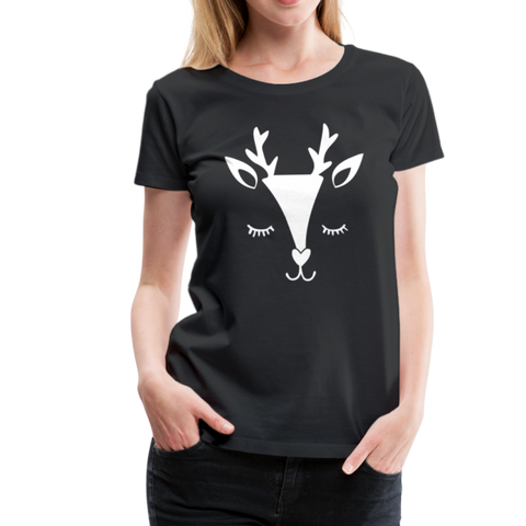 Reh Frauen Premium T-Shirt - Schwarz