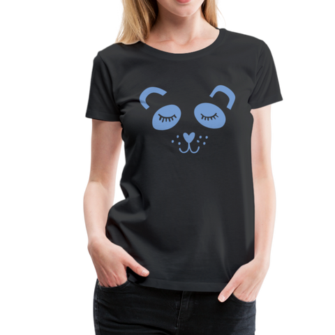 Panda Frauen Premium T-Shirt - Schwarz