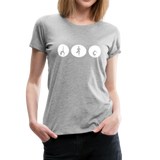 Yoga Frauen Premium T-Shirt - Grau meliert