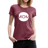 Mom Frauen Premium T-Shirt - Bordeauxrot meliert
