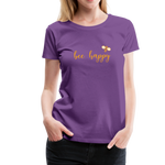 Bee Happy Frauen Premium T-Shirt - Lila