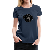 Hund Frauen Premium T-Shirt - Navy