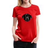 Hund Frauen Premium T-Shirt - Rot