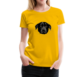 Hund Frauen Premium T-Shirt - Sonnengelb